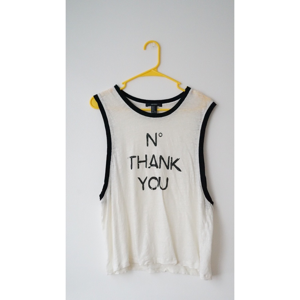 No thank you tank top